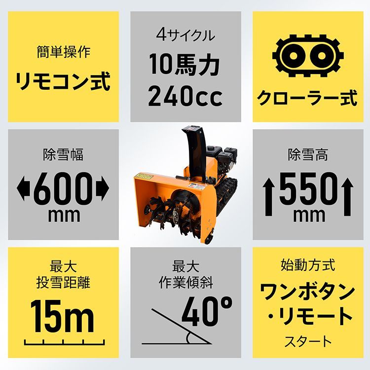 リモコン除雪機 ラジコン エンジン 除雪機 除雪 10馬力 強力 ハイパワー 整理整頓 スノーダンプ ラッセル 