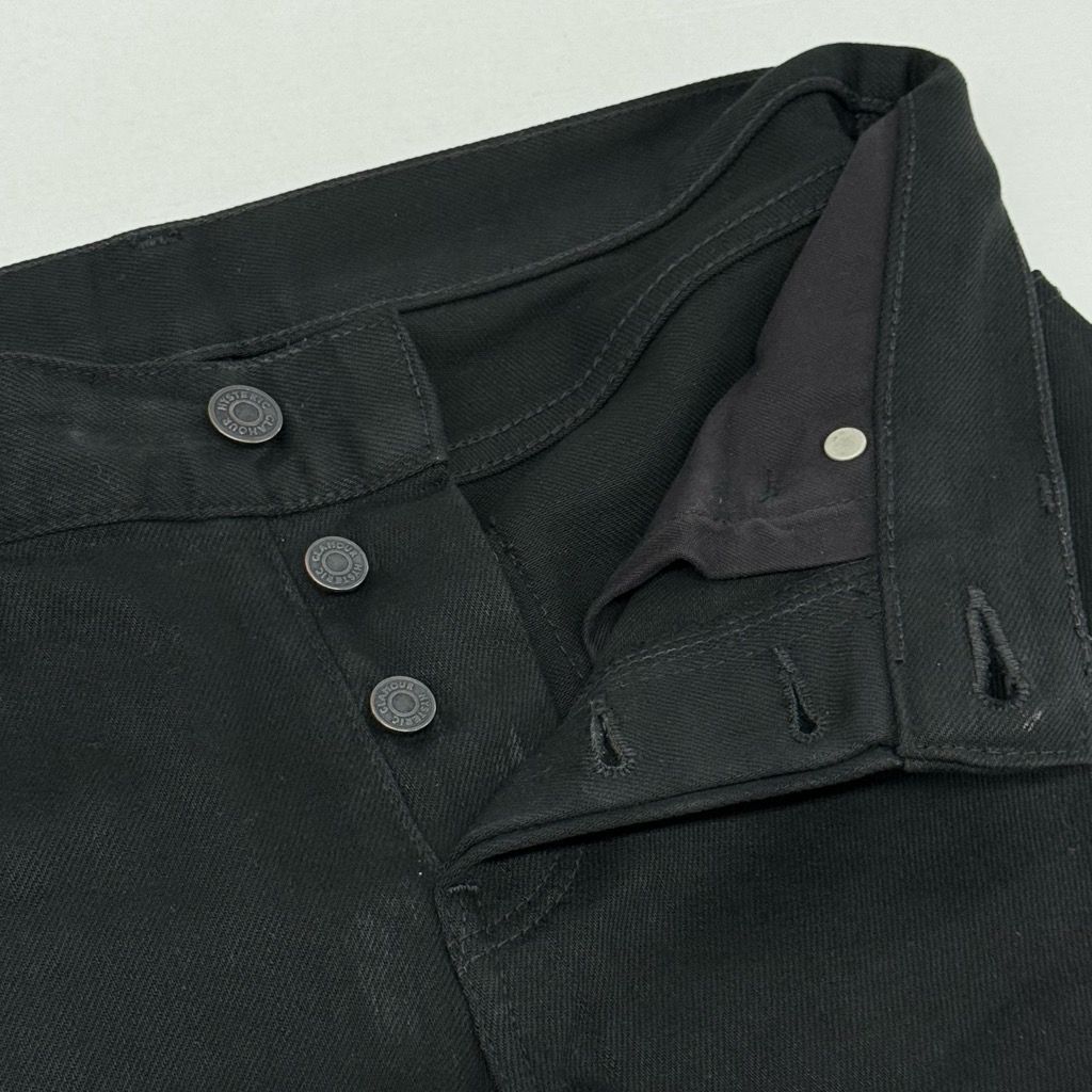 美中古 HYSTERIC GLAMOUR スタッズデニム ブラック スキニー 30インチ 