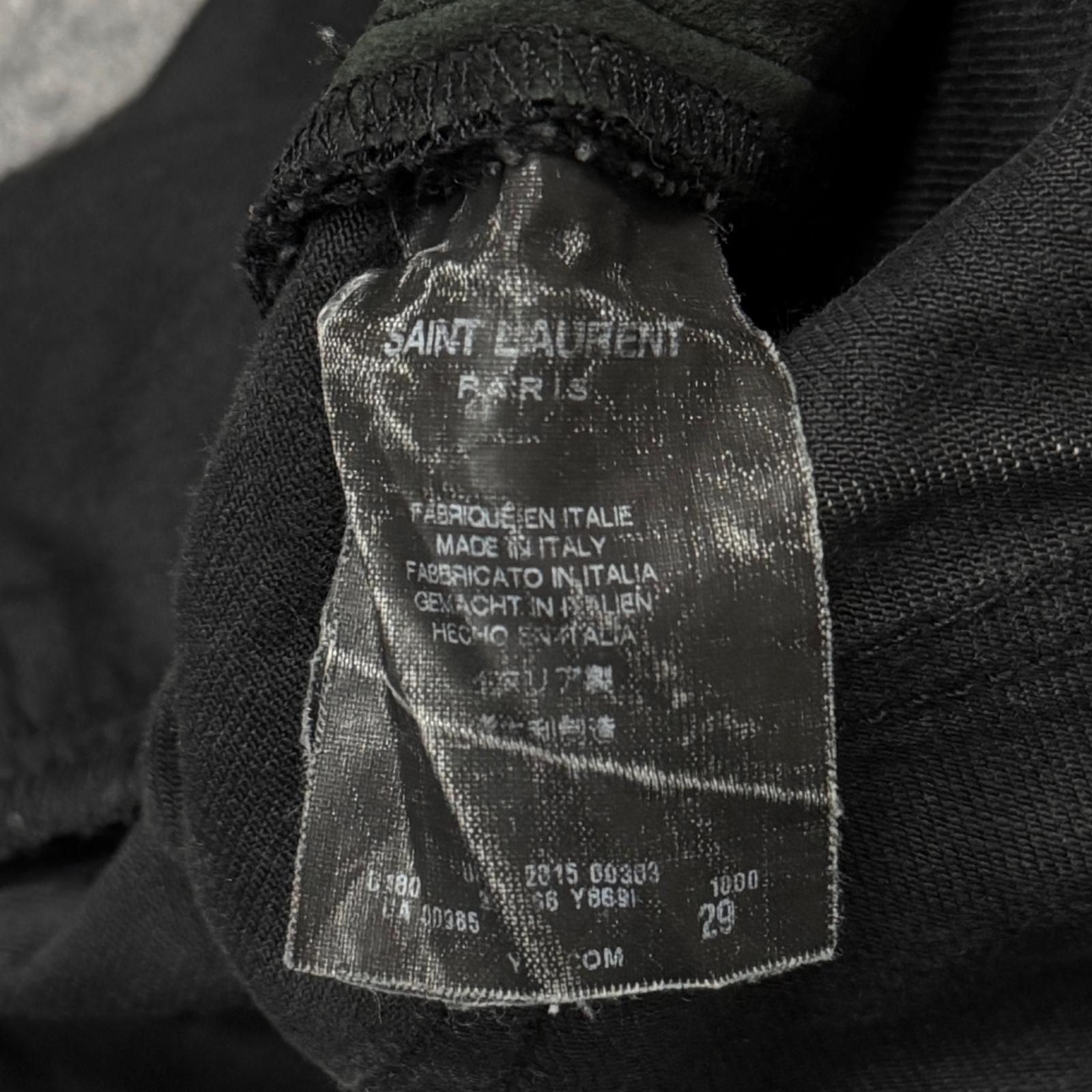 SAINT LAURENT PARIS Leather Biker Denim レザーバイカーデニム