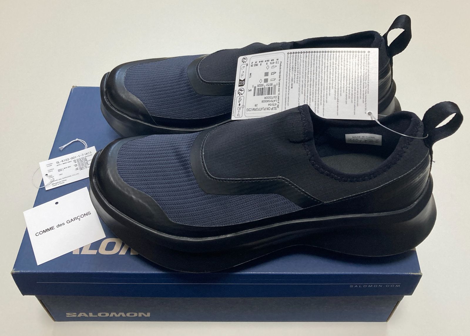 Comme des Garcons Salomon slip on platform CDG 26cm black