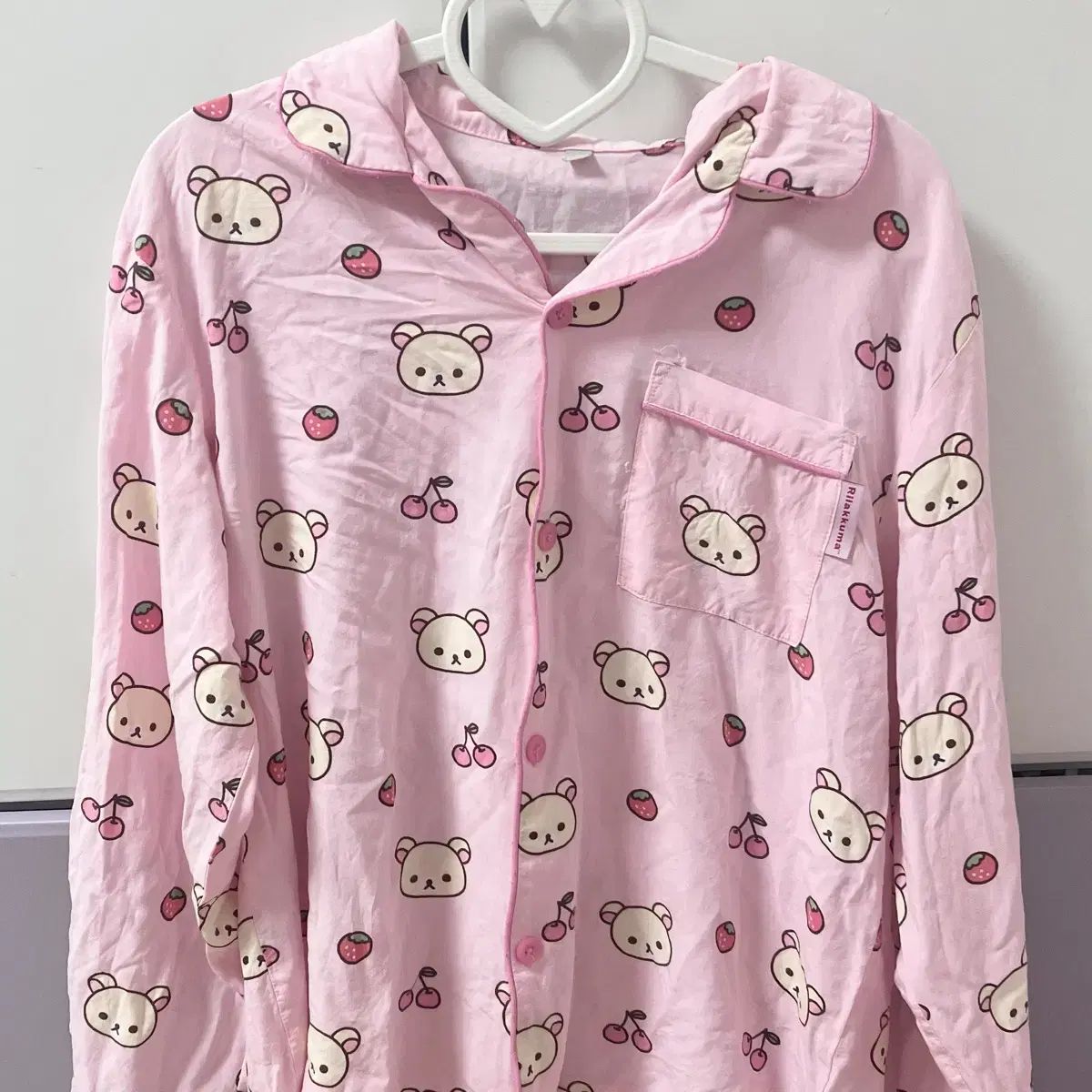 コリラックマ スパオ パジャマ M くまたちの自由時間 ピンク 長袖 ルームウェア