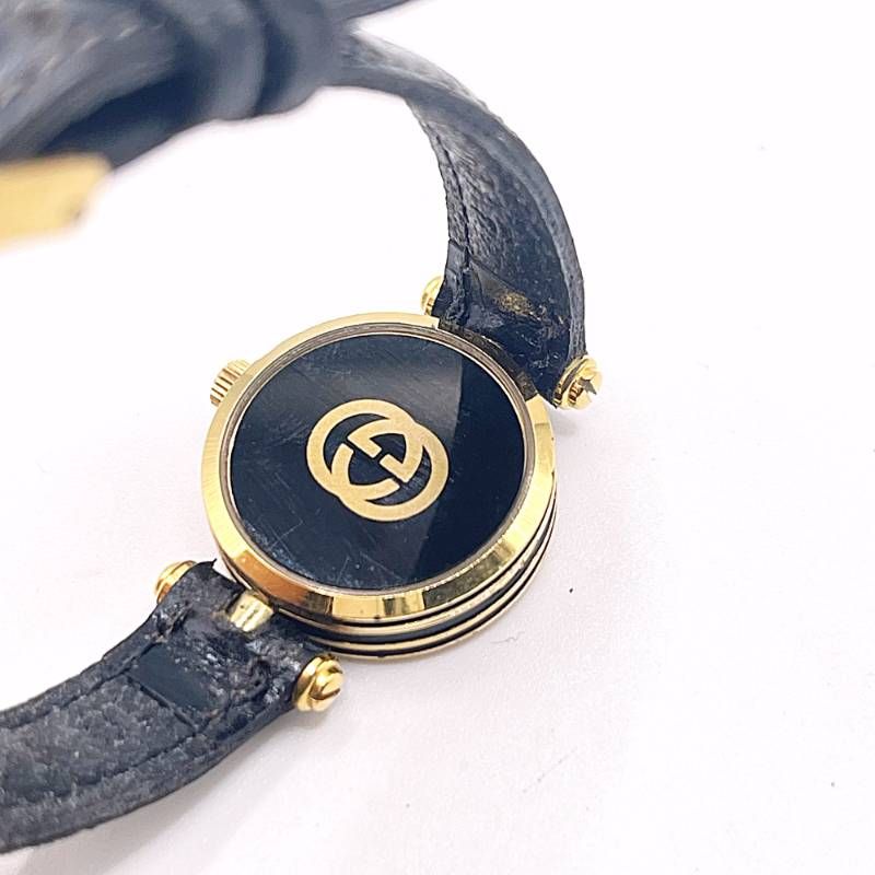 稼働 GUCCI グッチ レディース腕時計 シェリーライン ゴールドカラー