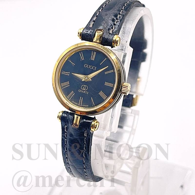 稼働 GUCCI グッチ レディース腕時計 シェリーライン ゴールドカラー