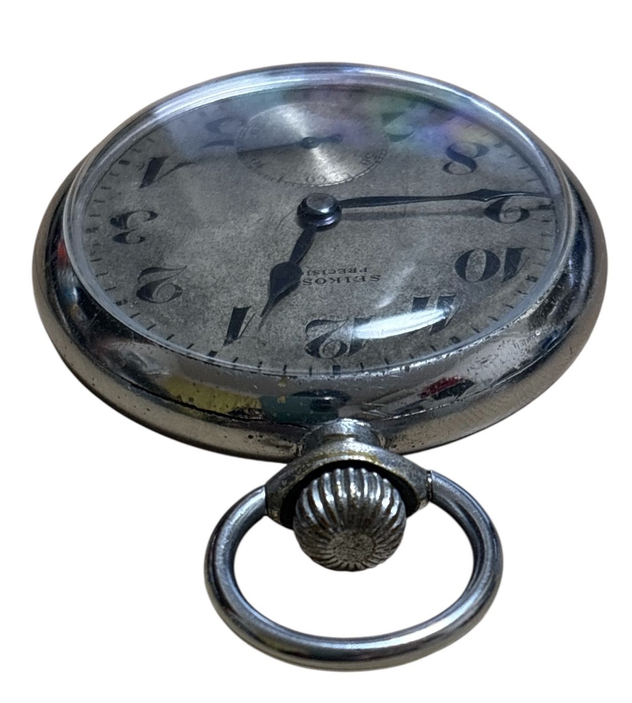 稼働 SEIKO PRECISION 手巻き スモールセコンド 国鉄 鉄道時計 稼働