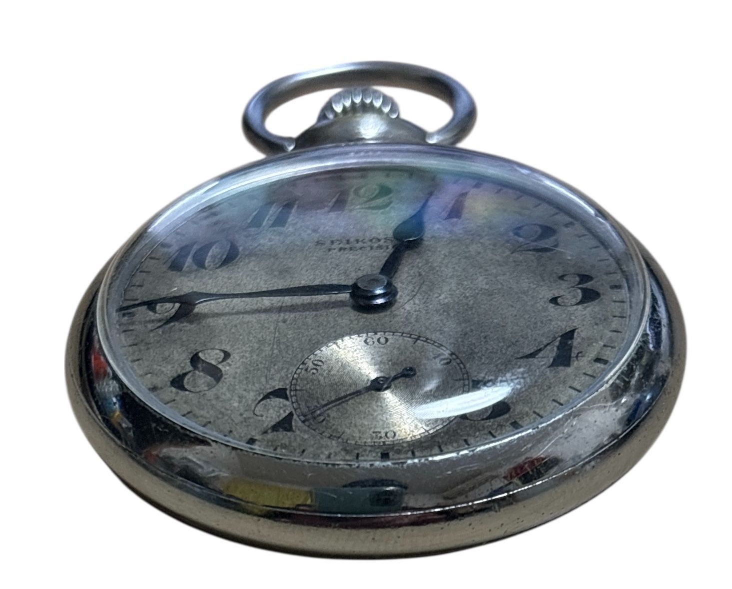 稼働 SEIKO PRECISION 手巻き スモールセコンド 国鉄 鉄道時計 稼働