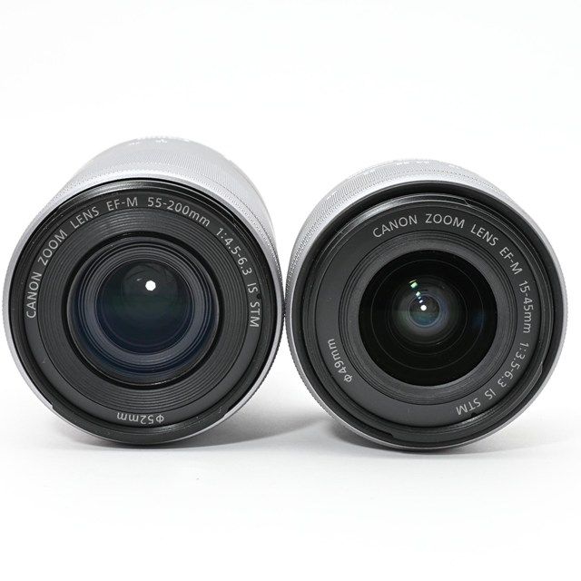 Canon ミラーレス一眼カメラ EOS Kiss M ダブルズームキット ホワイト EOSKISSMWH WZK
