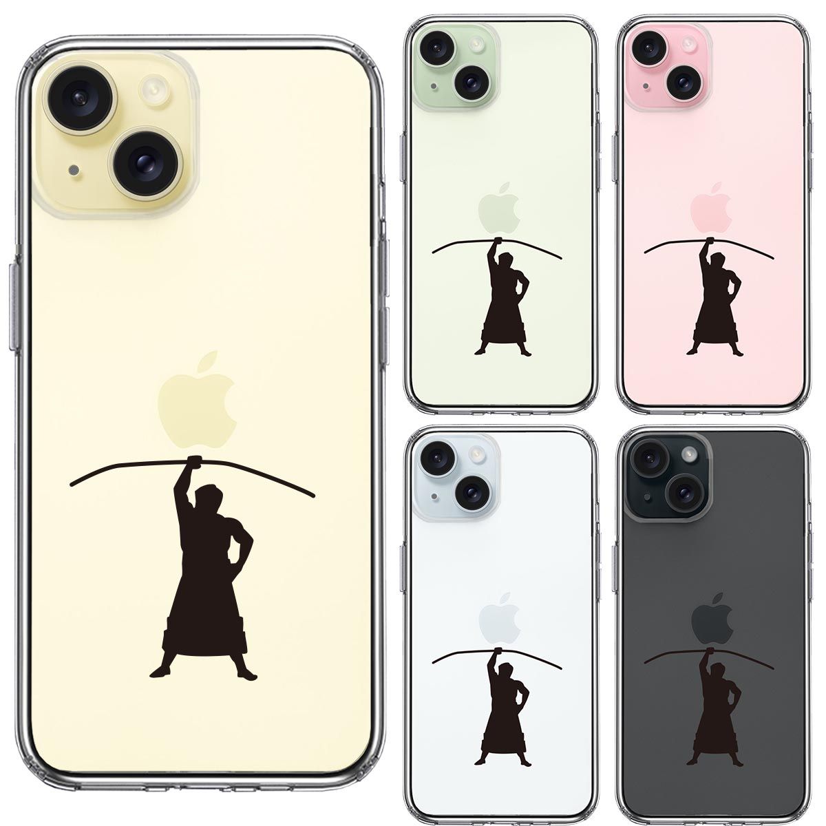 iPhone 15 Plus ケース クリア おすもうさん 相撲 弓取り スマホケース 側面ソフト 背面ハード ハイブリッド