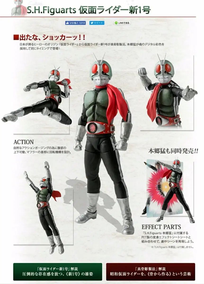 S.H.Figuarts 人気 真骨彫製法 仮面ライダー新1号 (2017年発売)