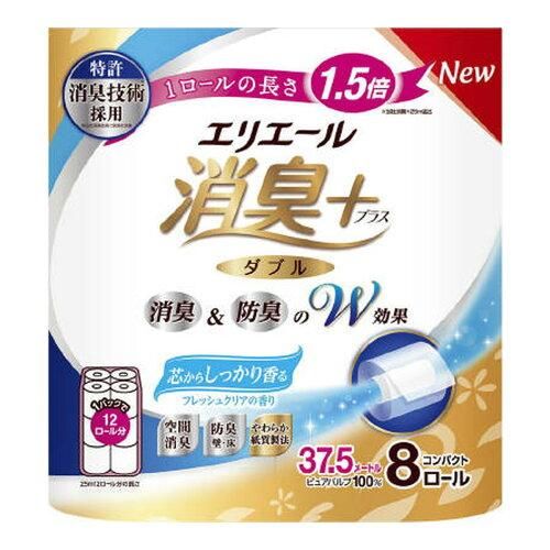 エリエール 消臭 トイレットティシューしっかり香る フレッシュクリアの香りコンパクト8 R ダブル 1339