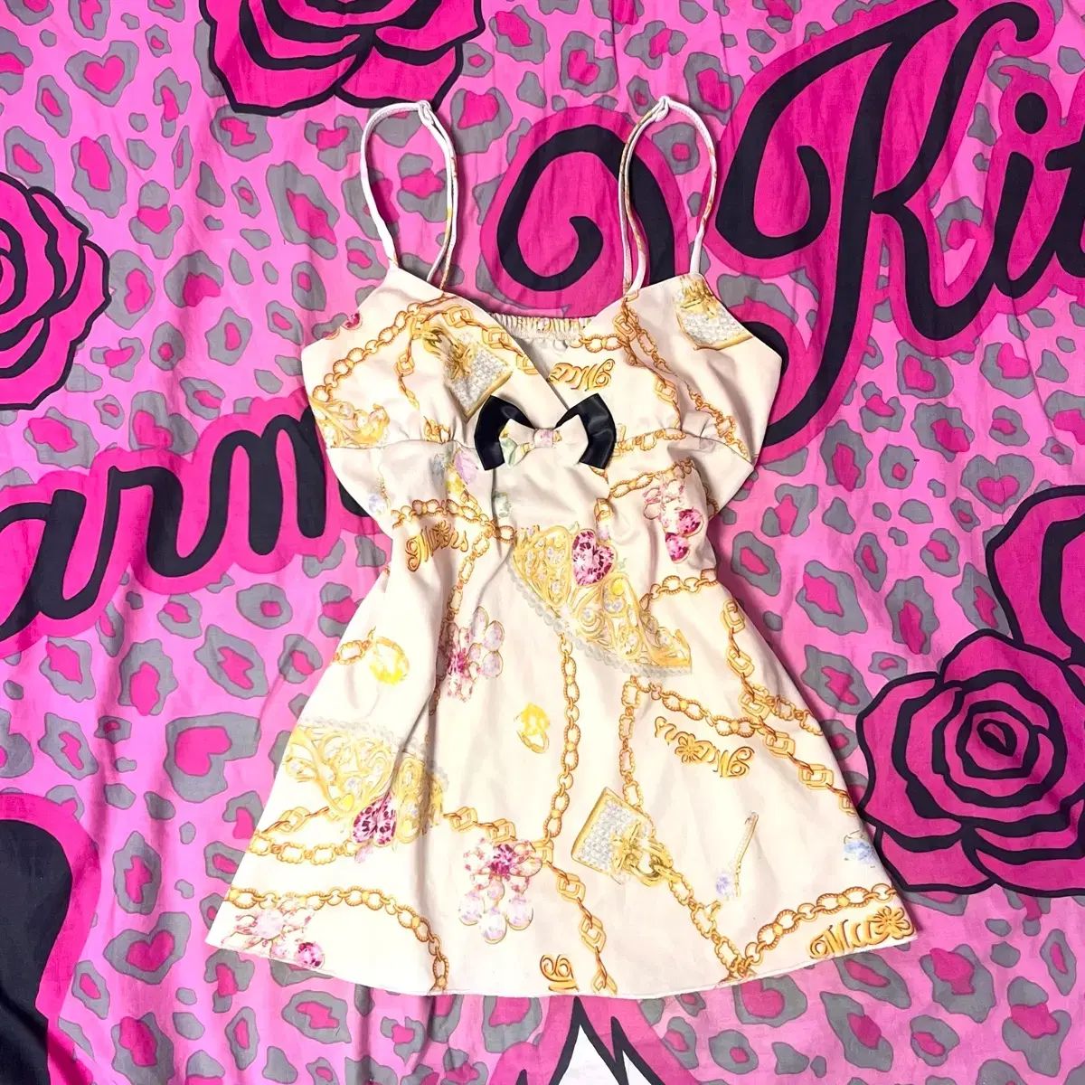 MA*RSマズ ジュエリー チェーン クラウン リボン スリーブレス 姫姉ギャル ピン大将