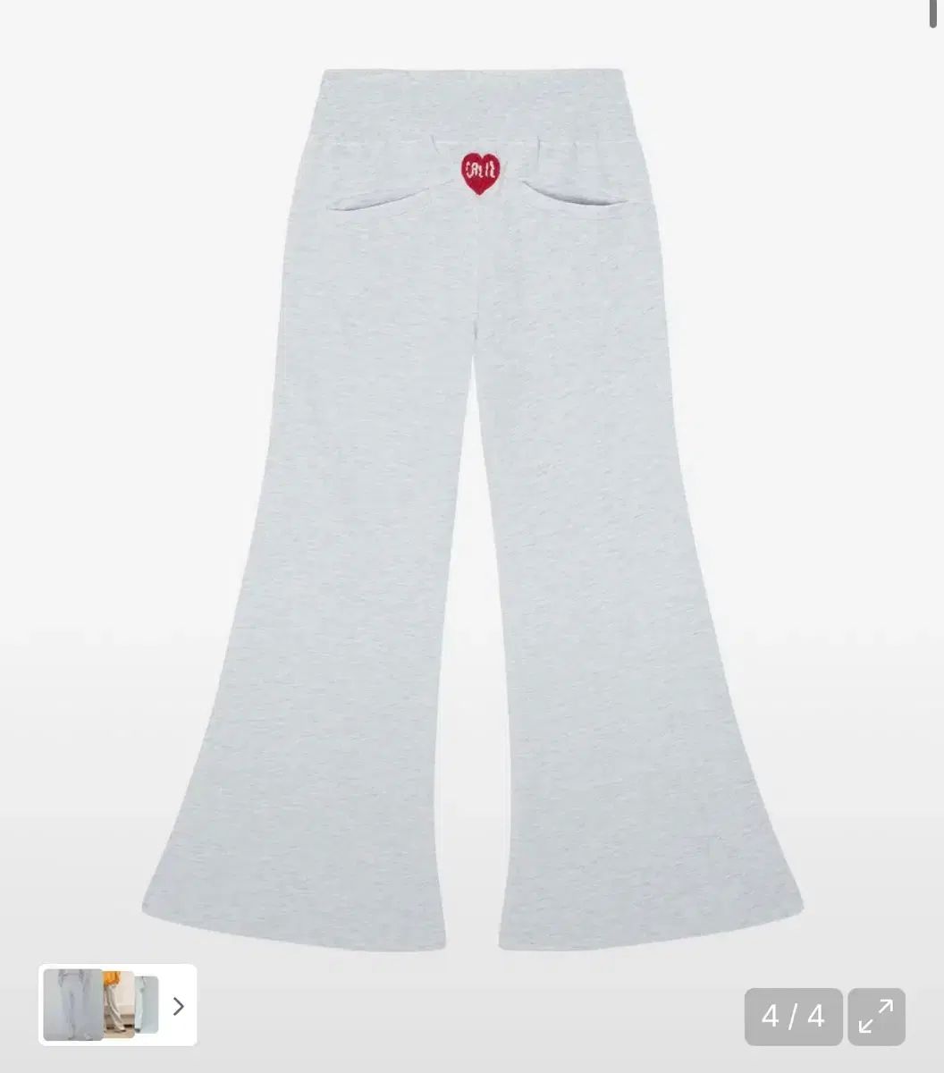 エズイフ ハート パンツ 白メランジ