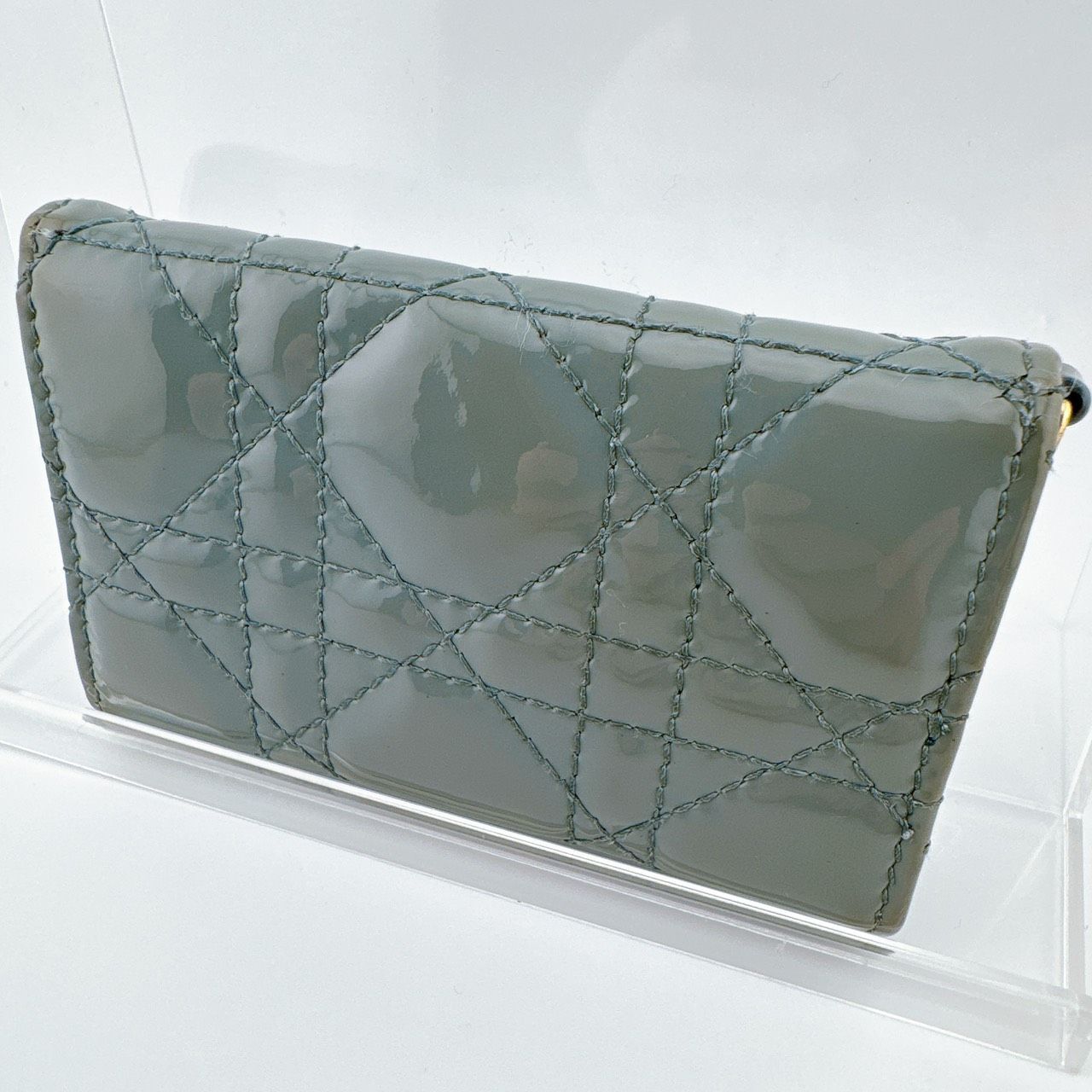 Diorディオール グリーン エナメルキーケース Christian Dior クリスチャン ディオール パテント キーケース 4連