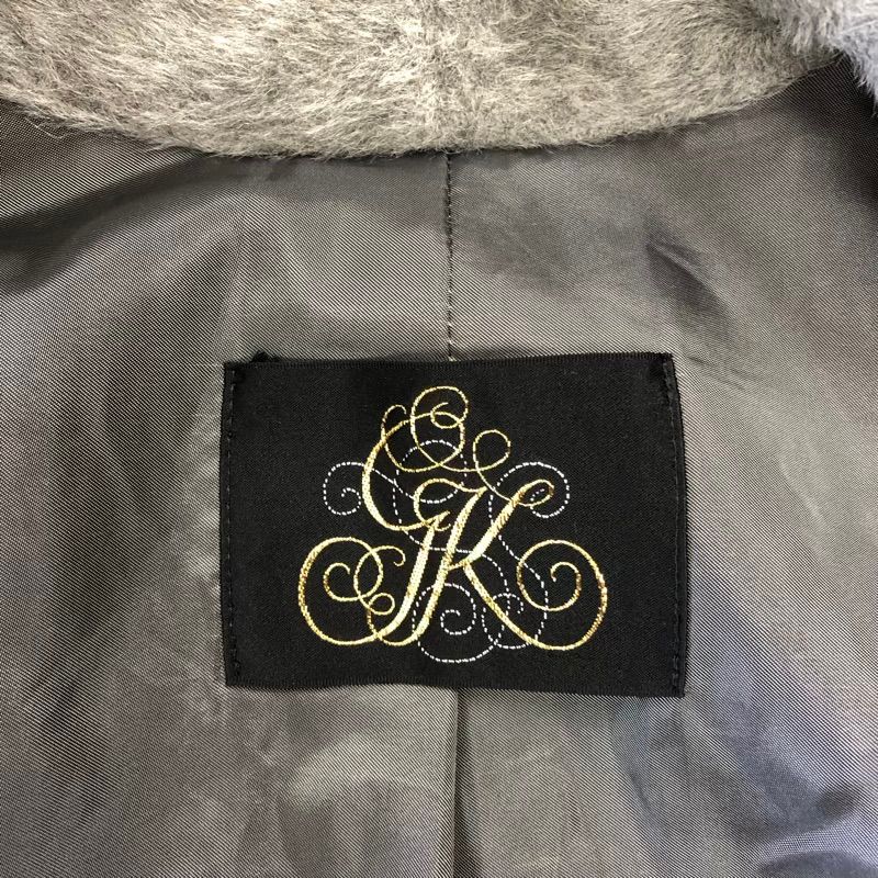 イタリヤ 伊太利屋 コート アルパカ混 オープンフロント ミンク付き