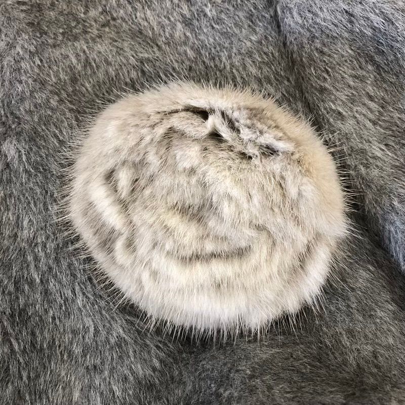 イタリヤ 伊太利屋 コート アルパカ混 オープンフロント ミンク付き