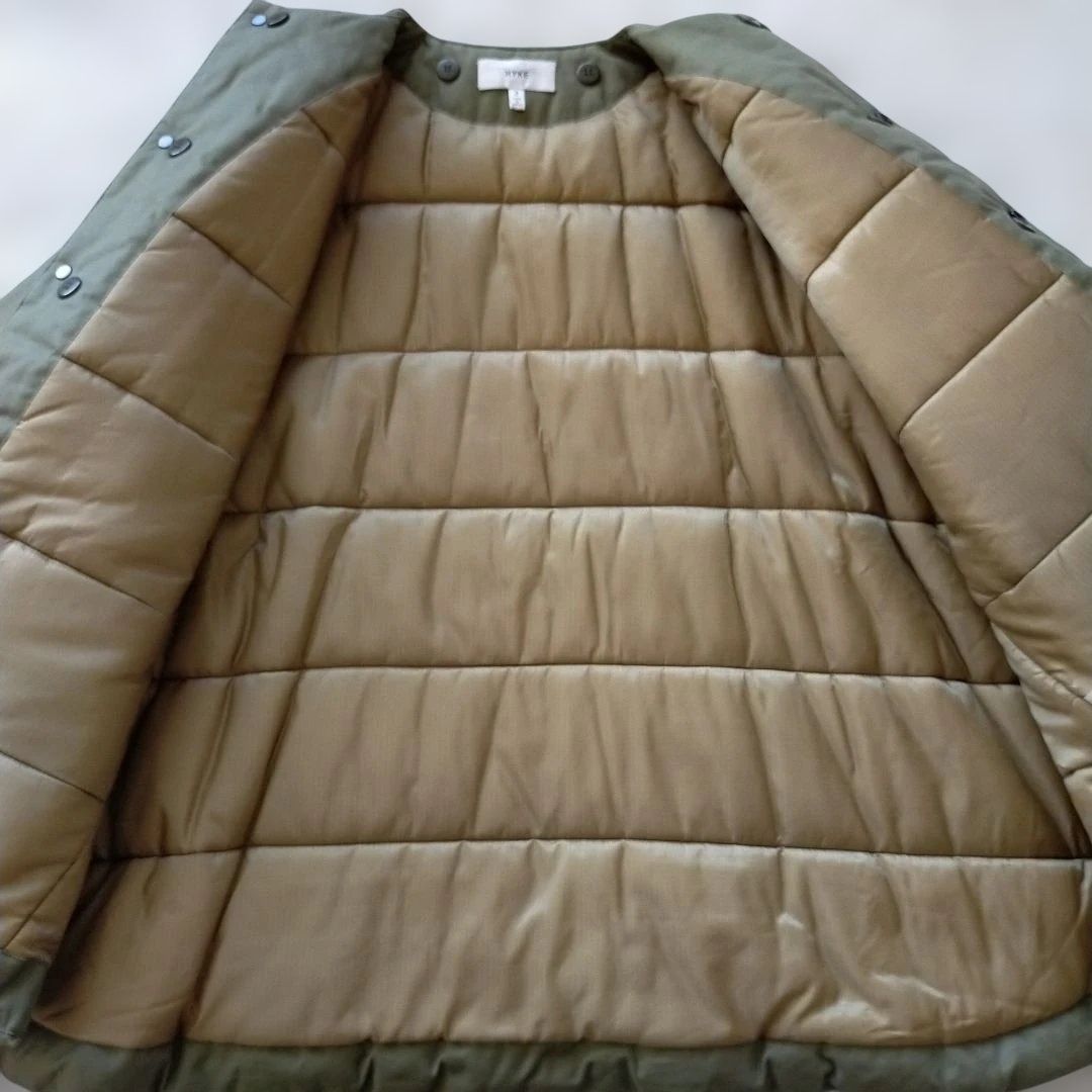 サイズ2】Hyke OXFORD COLLARLESS BIG JACKET オーバーサイズ