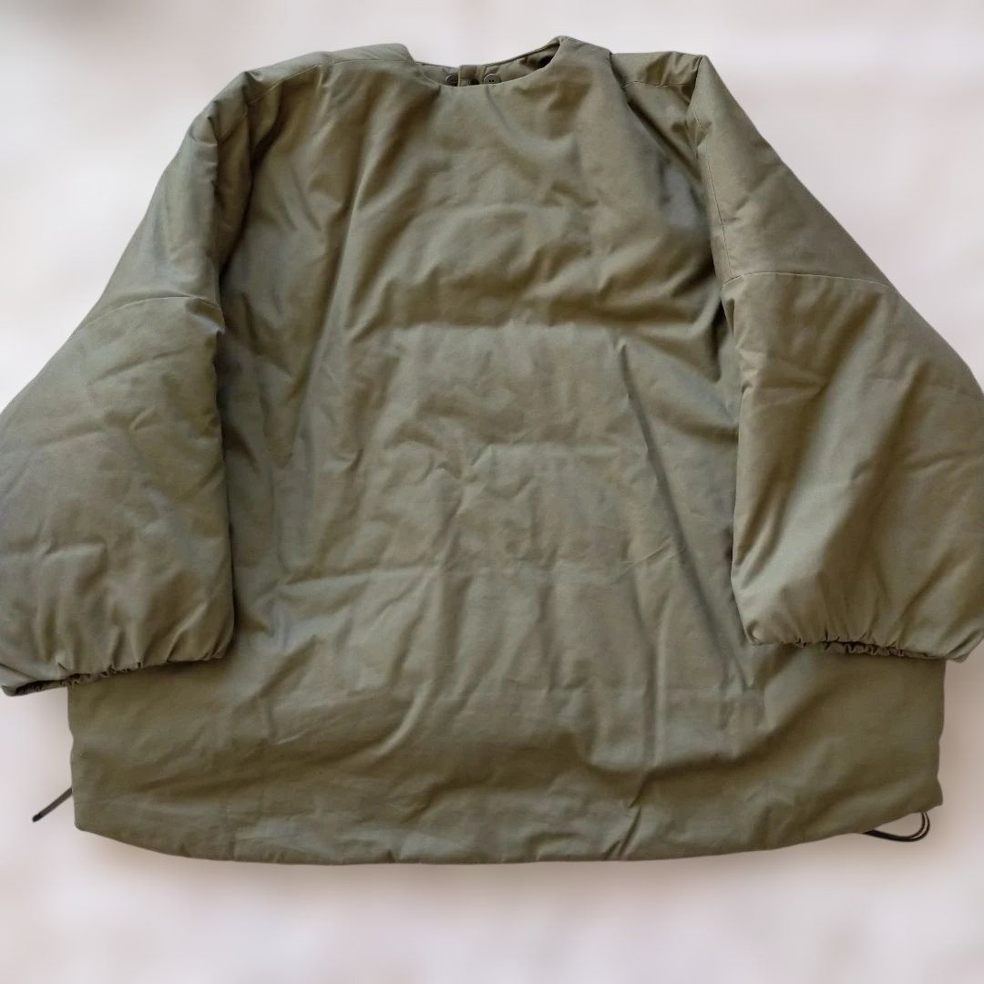 サイズ2】Hyke OXFORD COLLARLESS BIG JACKET オーバーサイズ