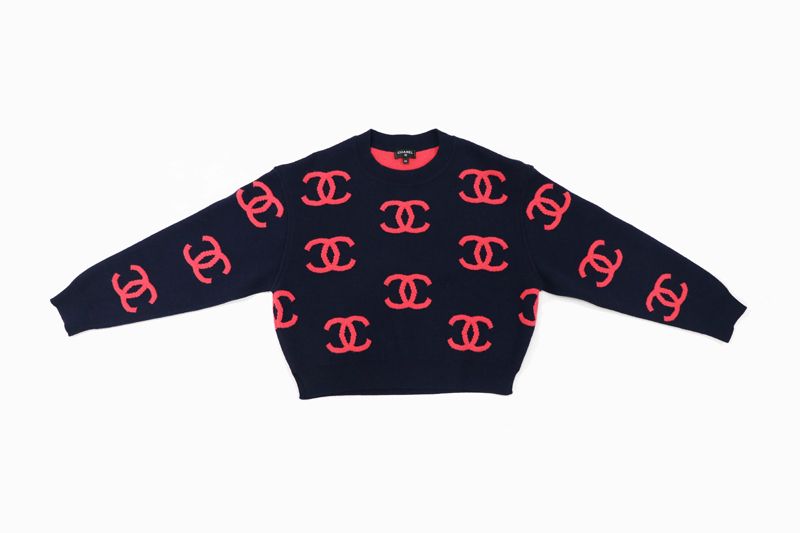 シャネル ニット ネイビー ココマーク トップス 34 アパレル ファッション 5294520 11 KHT AKO ABC 17273