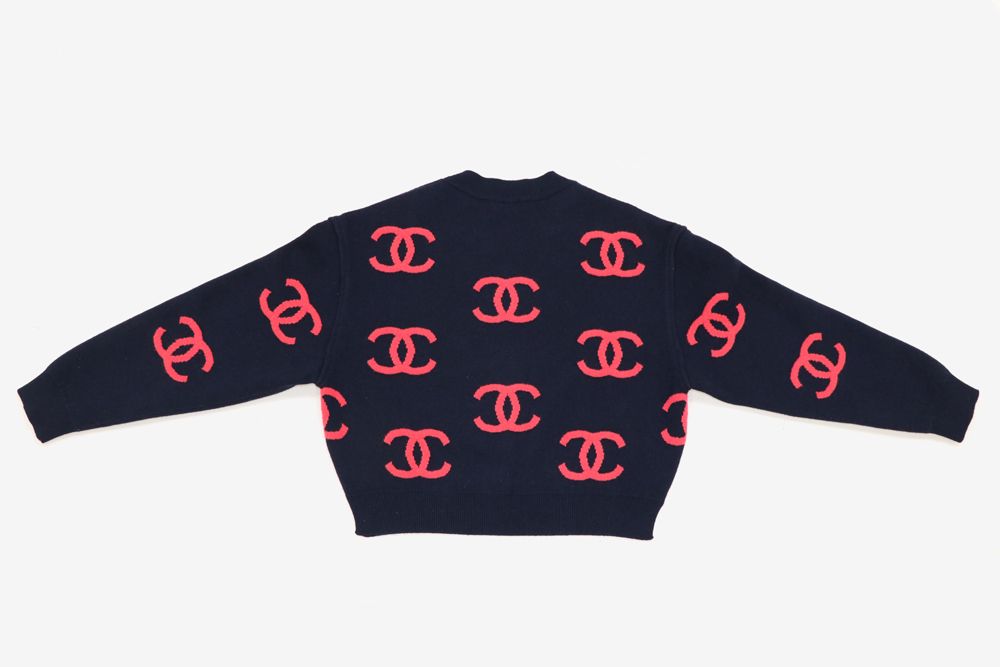 シャネル ニット ネイビー ココマーク トップス 34 アパレル ファッション 5294520 11 KHT AKO ABC 17273