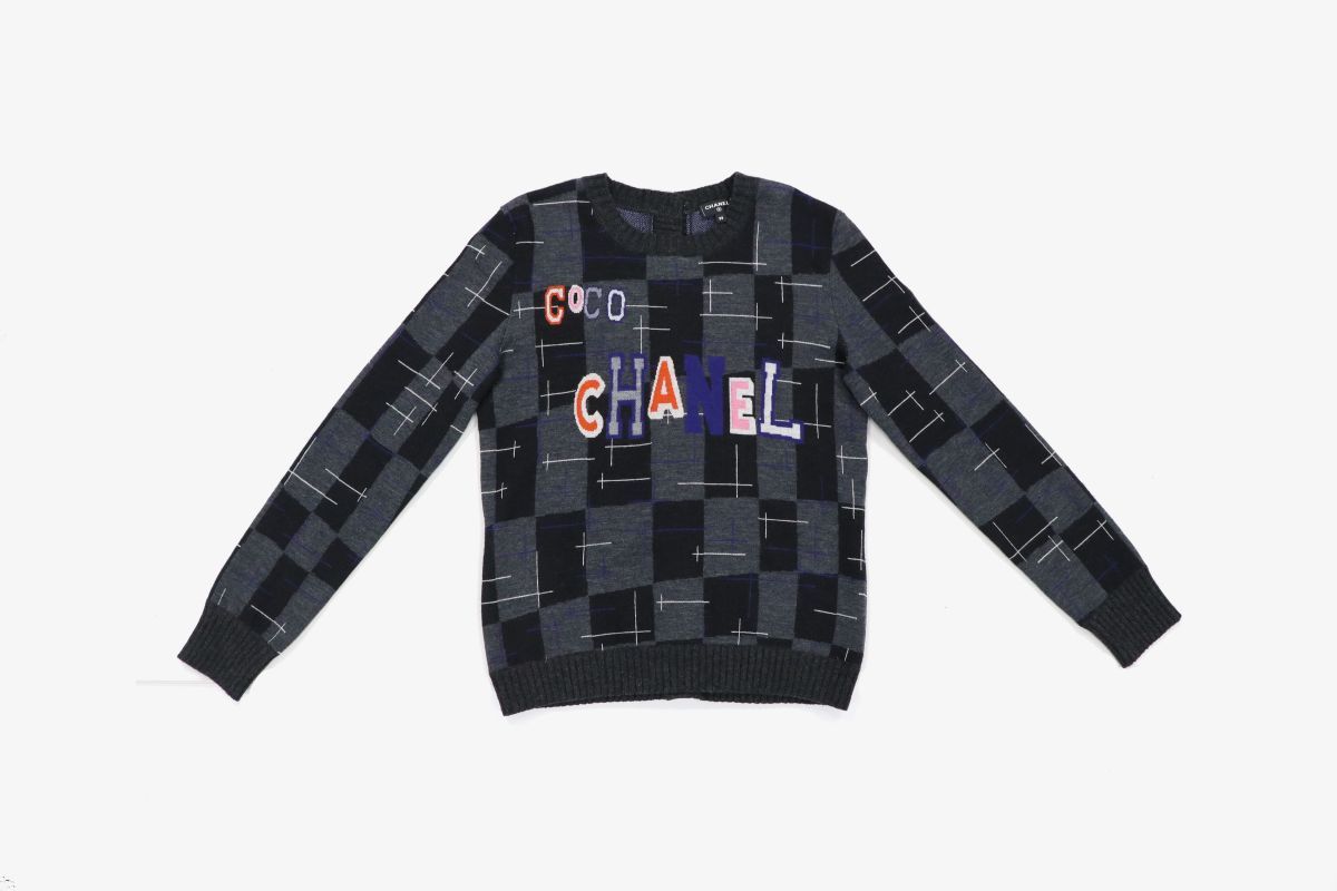 シャネル ニット モノトーン 裏ボタン トップス 38 アパレル ファッション 8241310 11 KHT AKO ABC 17267