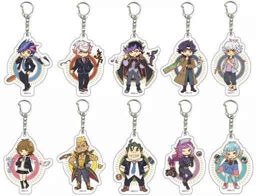 雑貨 全10種セット 遊 戯 王VRAINS アクリルキーホルダー 01 レトロアート 王ARC V＆遊 POP UP SHOP in 東京キャラクターストリートグッズ