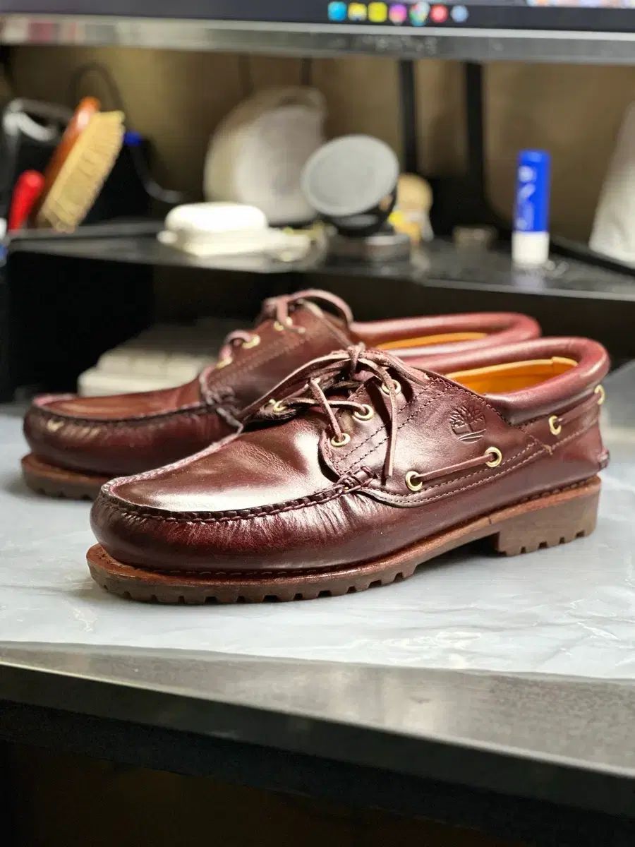 280 ティンバーランド ボートシューズ バーガンディ UK 9