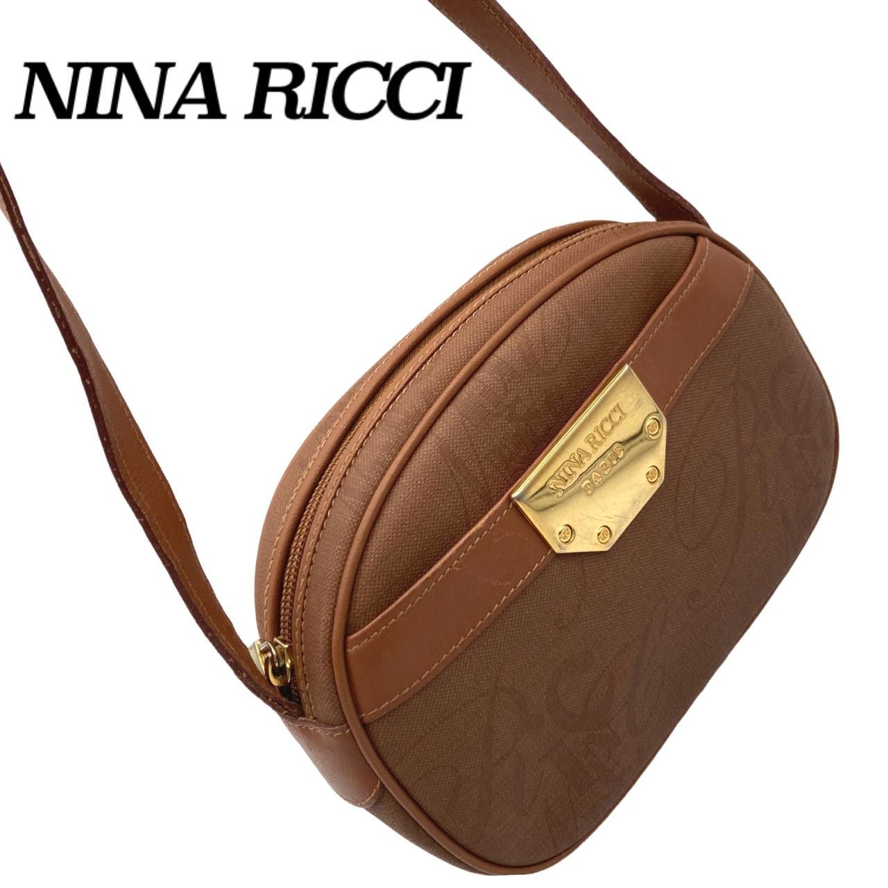 ニナリッチ NINA RICCI ミニ ショルダーバッグ ヴィンテージ ブラウン