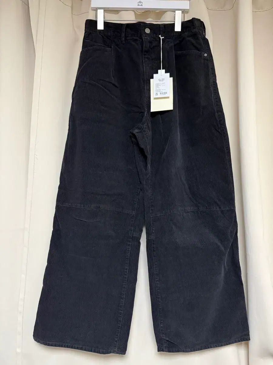 ポリテル 1 タック ゴシマ パンツ コーデュロイ ブリーチド ブラック 3 出品