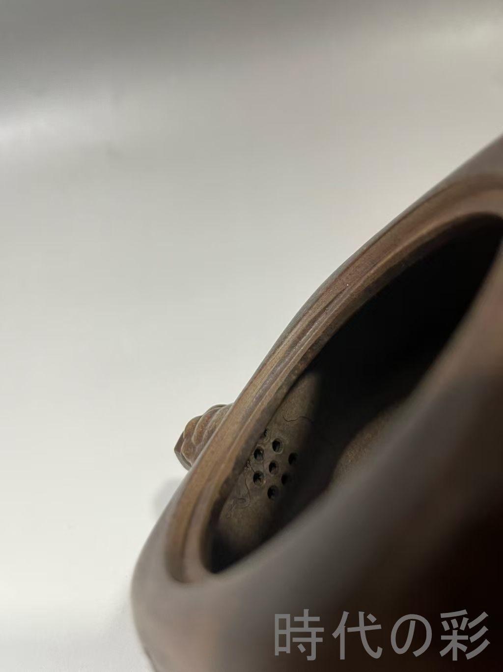 旧蔵 朱可心 四方壺】原鉱古銅泥 紫砂壺 名家作款 茶器 急須 手作り