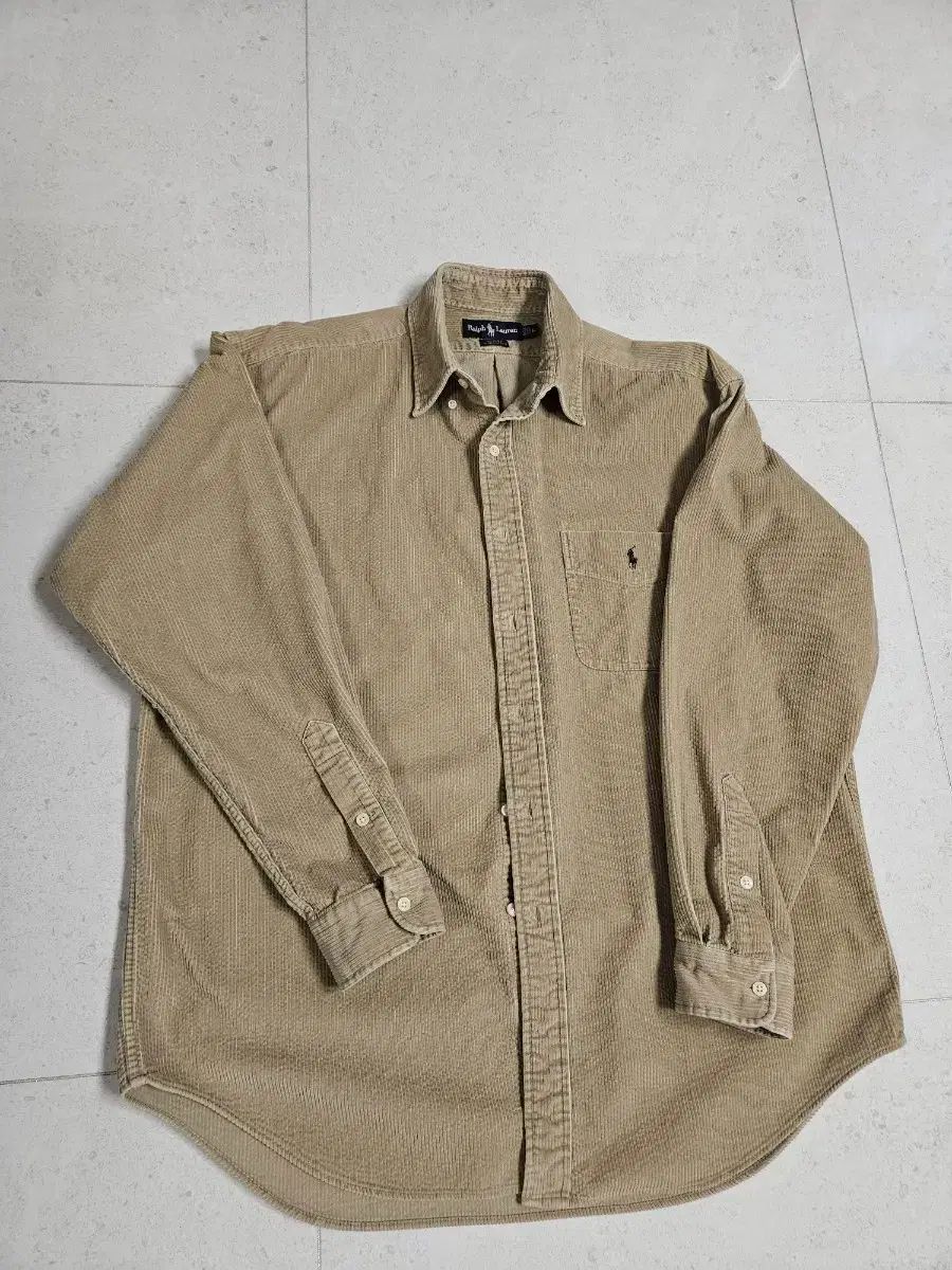 90 s ポロ ラルフローレン ブ L コーデュロイ シャツ ブラウン