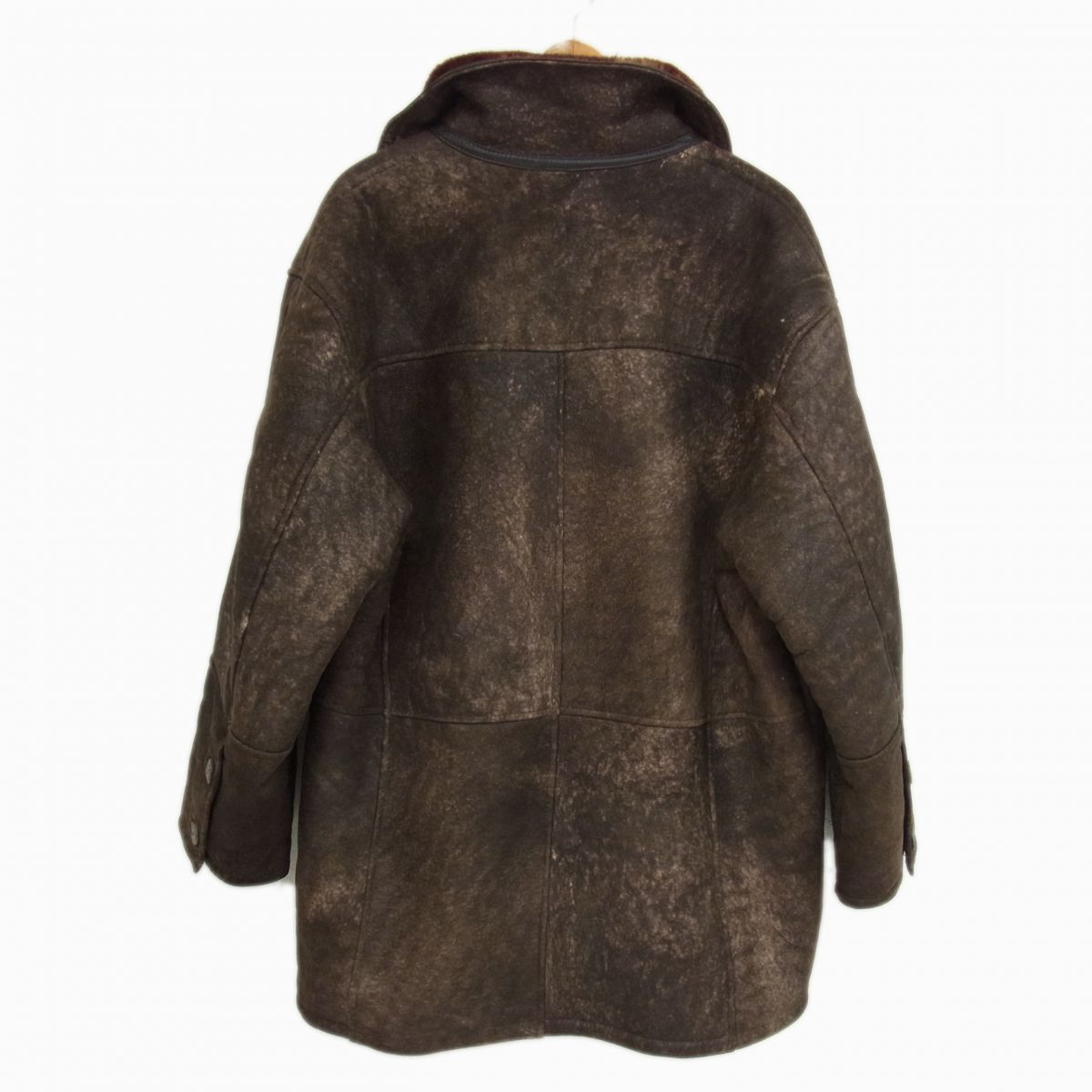 ヴィンテージ 定価8万◇SUBURBAN シープスキン 加工 ムートンコート