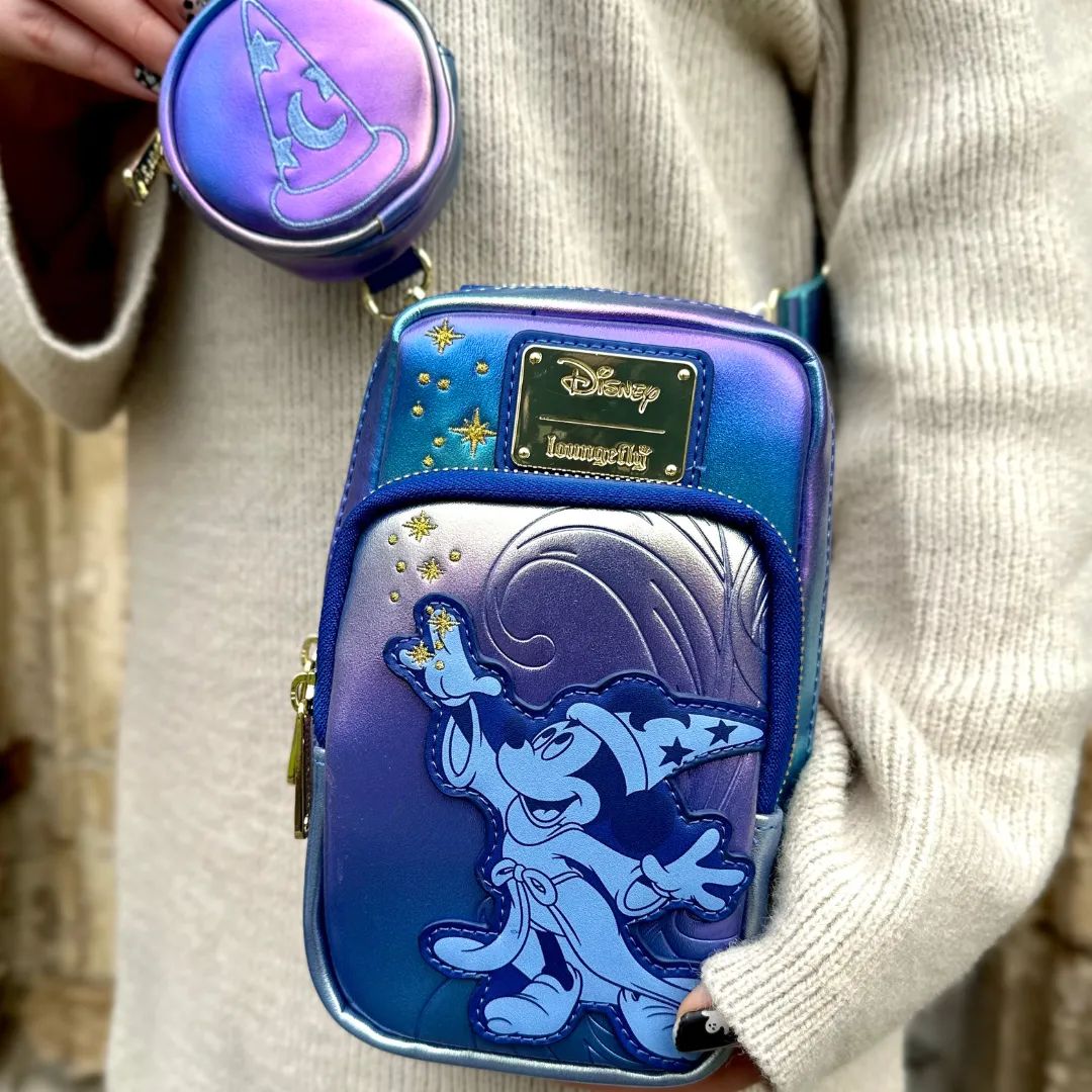 Loungefly ディズニー ファンタジア スリングバッグ クロスボディ 魔法使いミッキー