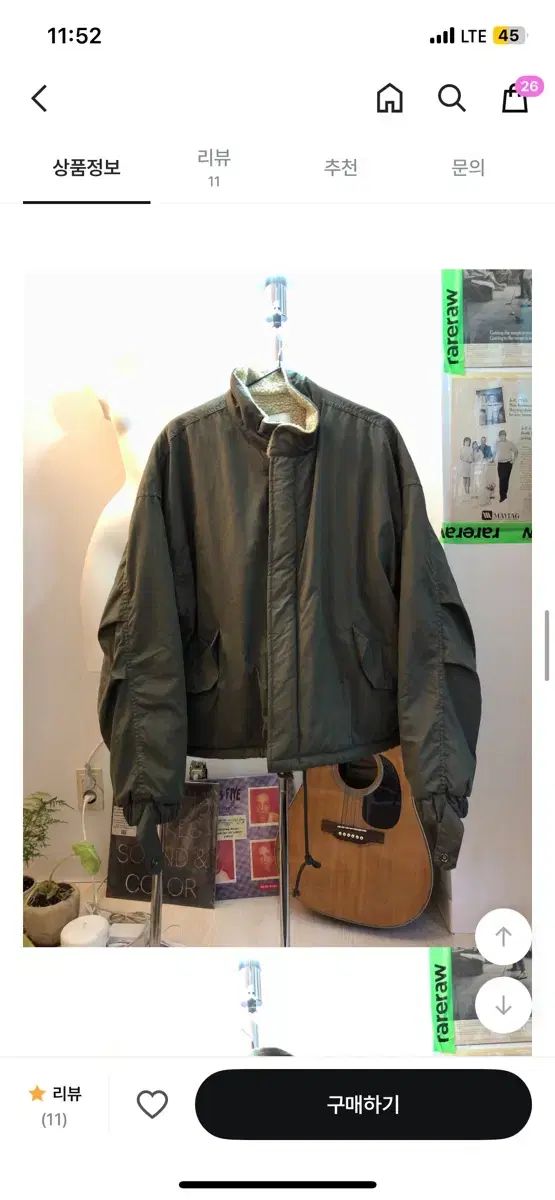 ジグザグ キーラ ヴィンテージ カーキ ショート ダウン アウター 冬アウター フリース