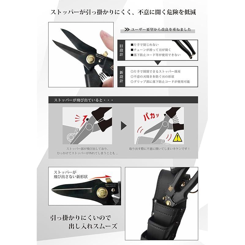 【迅速発送】フジ矢(Fujiya) 電工ストレートバサミ ロック付 黒金 FM04-180NL-BG 0｜電工ペンチ