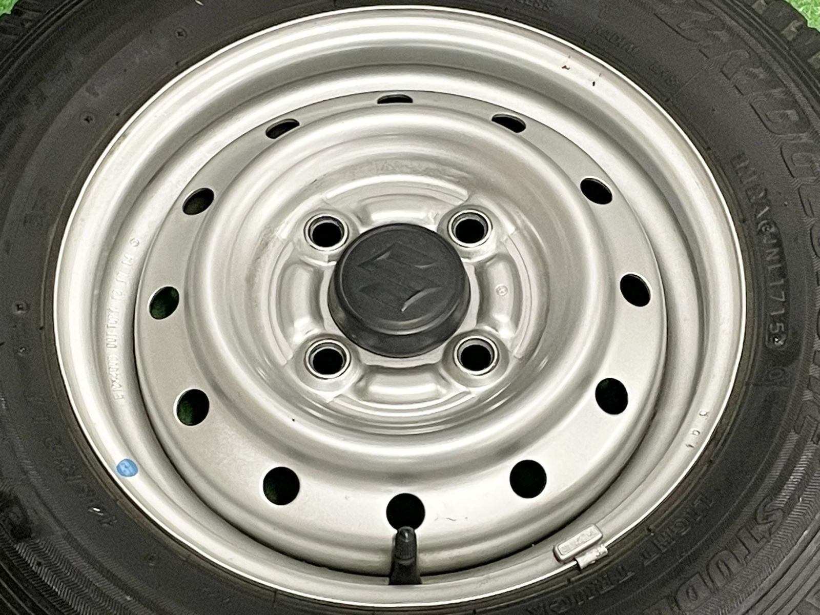  ︎ バリ溝スタッドレス スズキ キャリィ スチール 12 in 4 00 B 45 PCD 100 ブリザック VL 1 145 R LT 6 PR エブリィ 軽トラック 12インチ以下 タイヤ ホイールセット