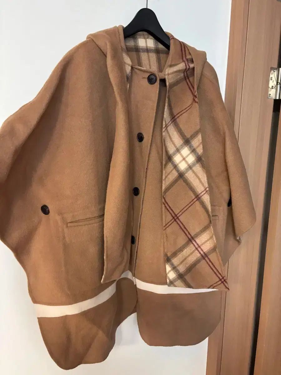 LUCA ケープ風チェックコート zooc ジューク ハンドメイド リバーシブル CHECK ケープ 購入 コート