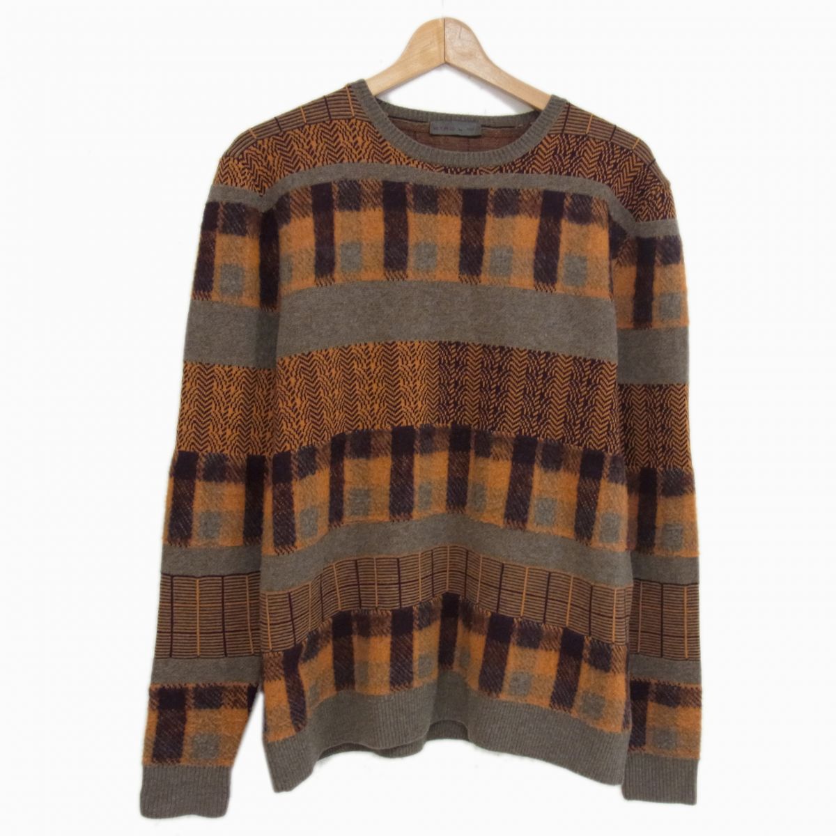 ◇ETRO エトロ ウール クルーネック ニットセーター マルチカラー 