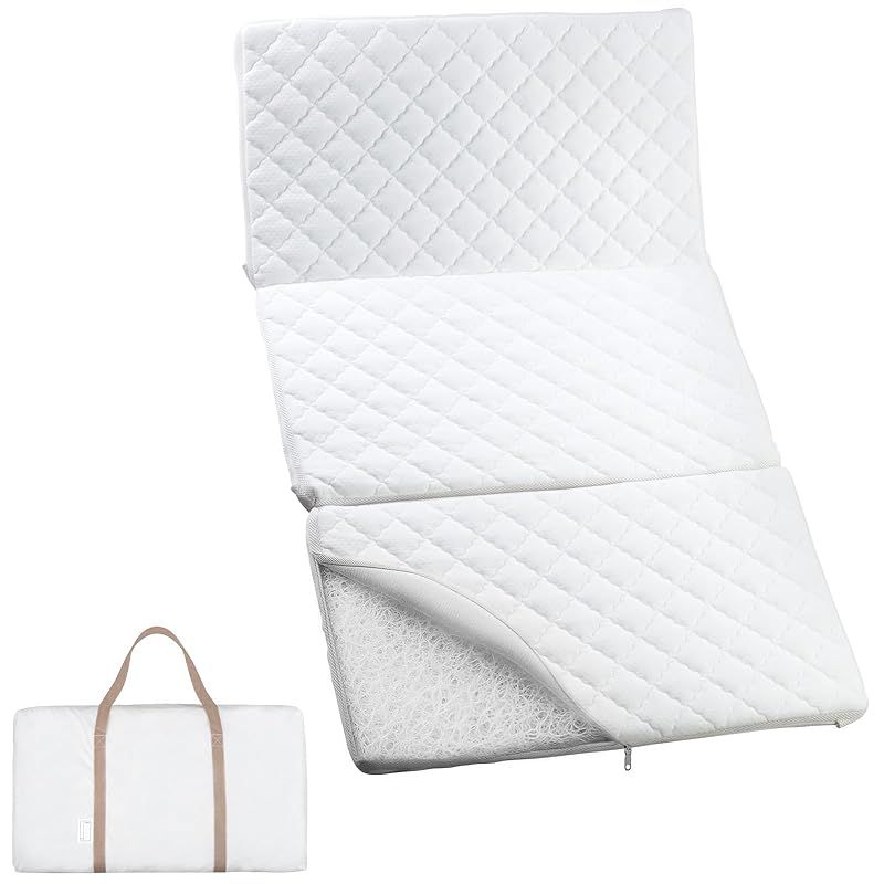 ベビー布団 敷布団のみ マットレス シャワーで洗える ムレない工夫 ベビーベッド 洗える お昼寝布団 保育園 敷き布団のみ 持ち運び 軽量 キルティング素材 メッシュ 通気性 tecopeco テコペコ ホワイト L 1