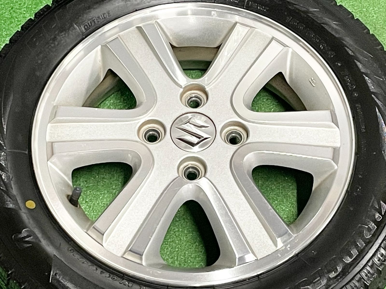  ︎ バリ溝スタッドレス スズキ エブリイワゴン 14 in 4 5 J 50 PCD 100 ブリザック VRX 2 155 65 R アルト ワゴンR スペーシア 14インチ タイヤ ホイールセット