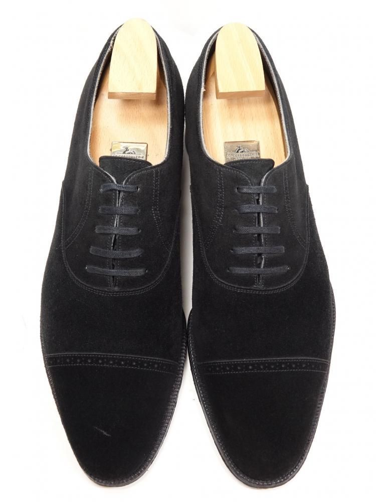 784 | 1113 上 ジョンロブ フィリップ2 ブラック スエード 9 D ＃7000