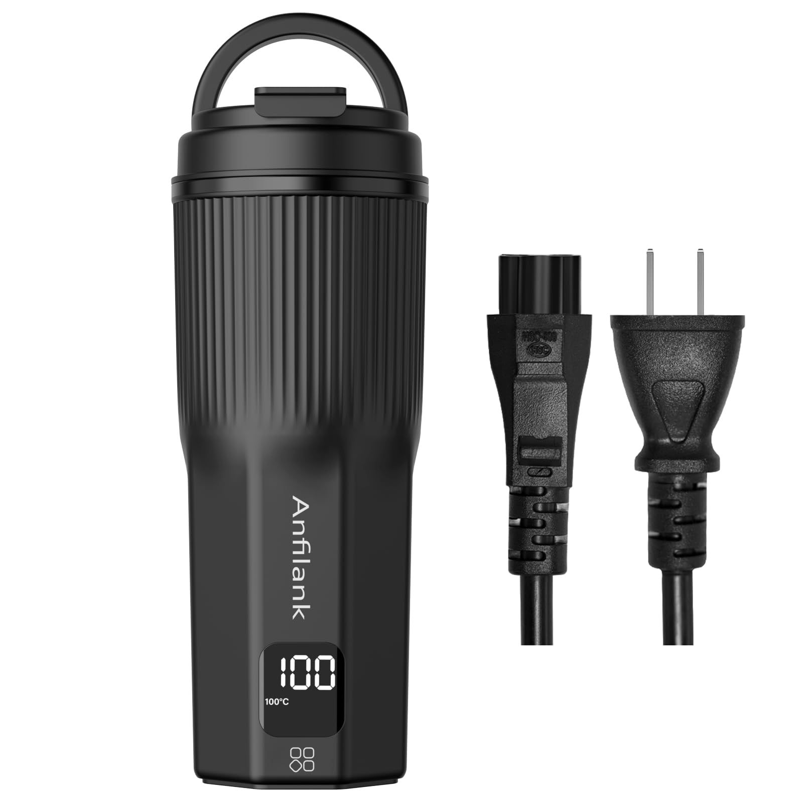 日本海外兼用 Anfilank ポータブル電気ケトル 380ml 6段階温度調節 12