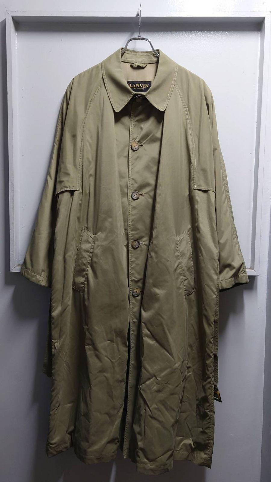 80-90’s LANVIN イタリア製 Peach Skin バルマカーンコート サイズ48