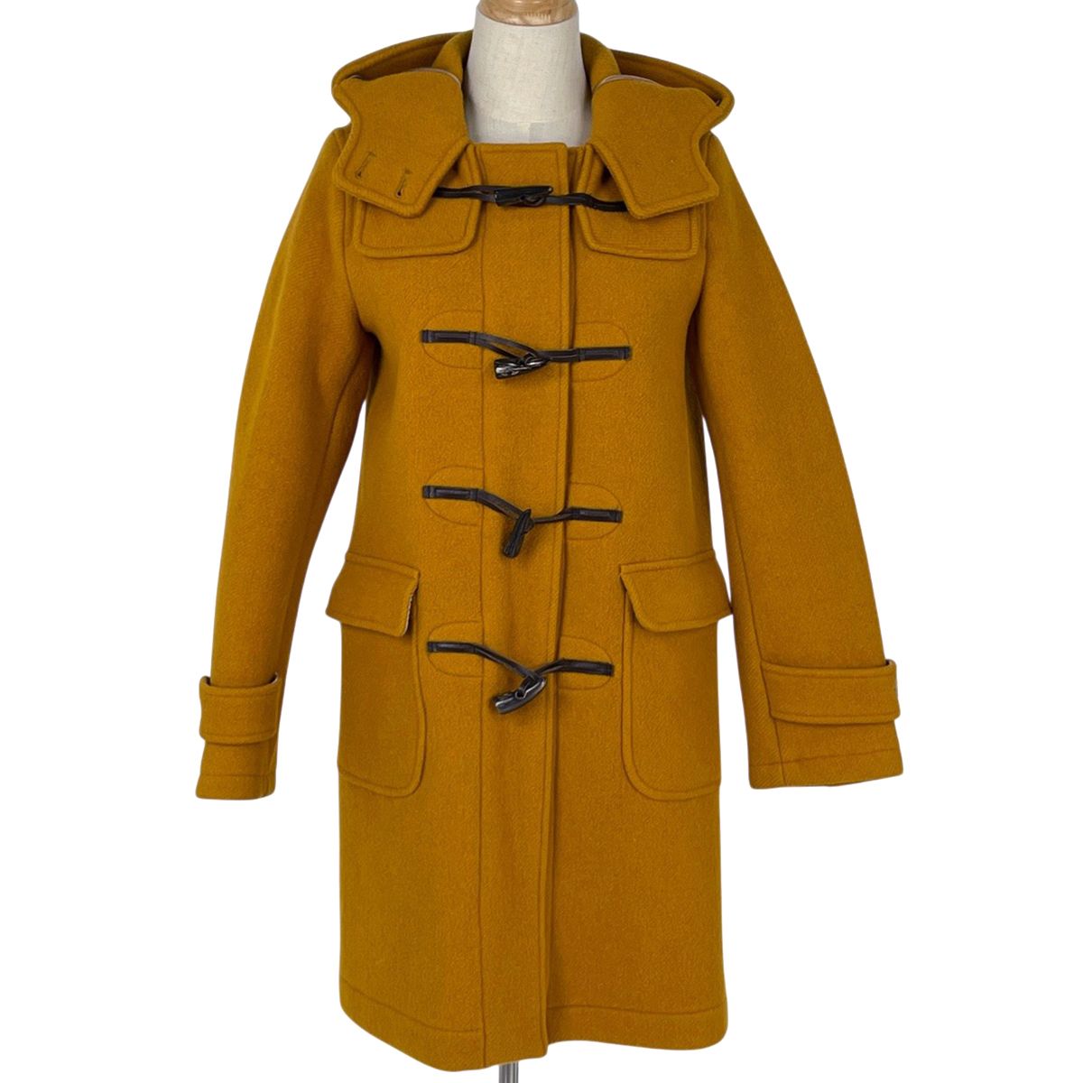 マッキントッシュ Mackintosh ロゴボタン ダッフルコート アウター イエロー レディース