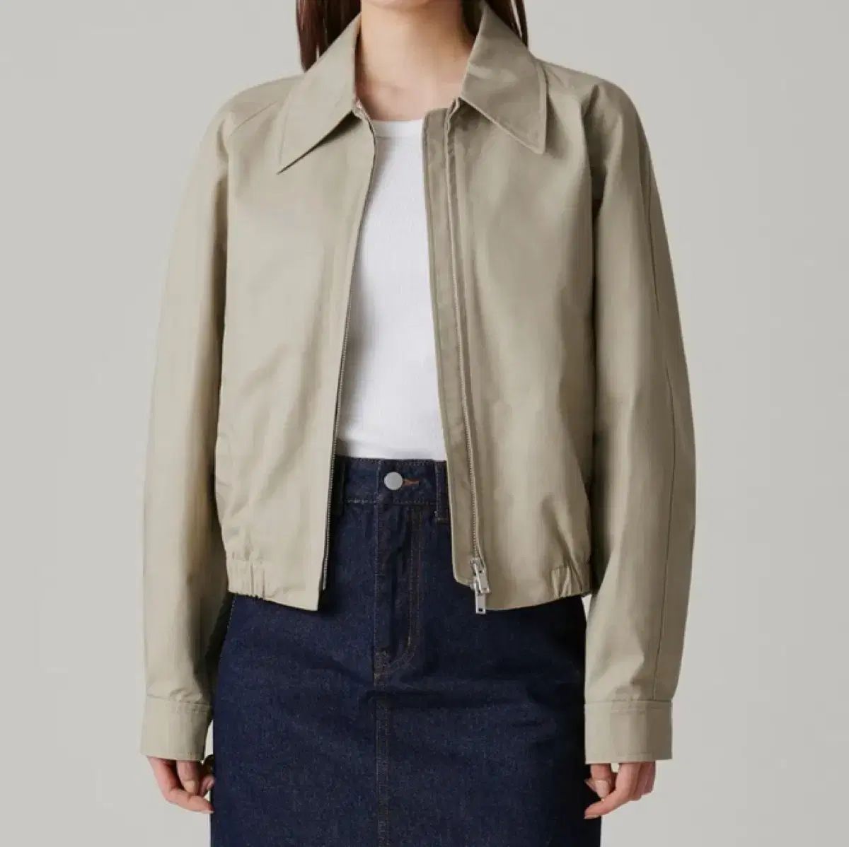 ムシンサ musinsa standard ムシンサ ウィメンズ ウィメンズ コットン ブルゾン ジャケット ベージュ