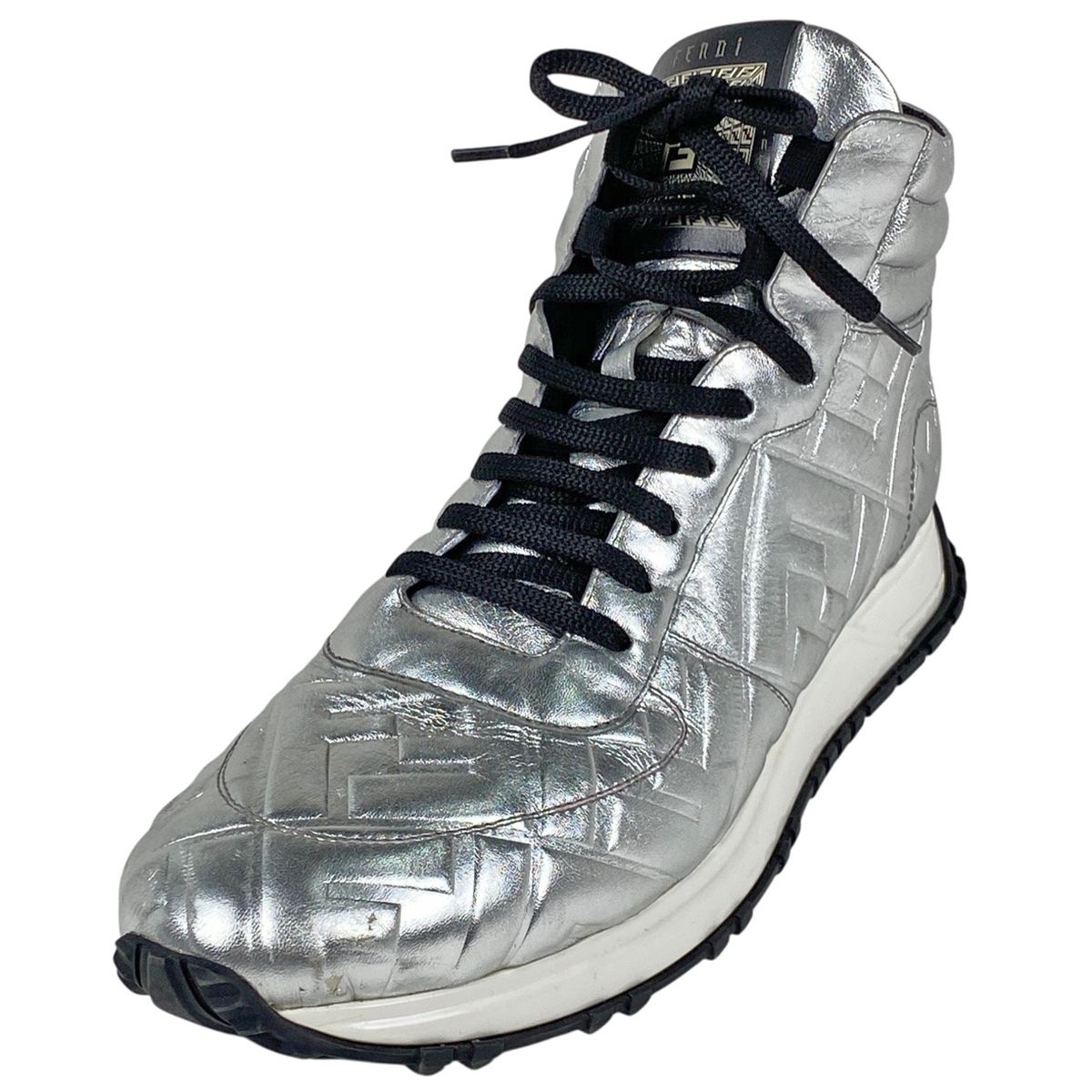 フェンディ FENDI ソックススニーカー ハイカット ロゴ ズッカ柄 37 フェンディ FENDI ソックススニーカー ハイカット ロゴ ズッカ柄 37