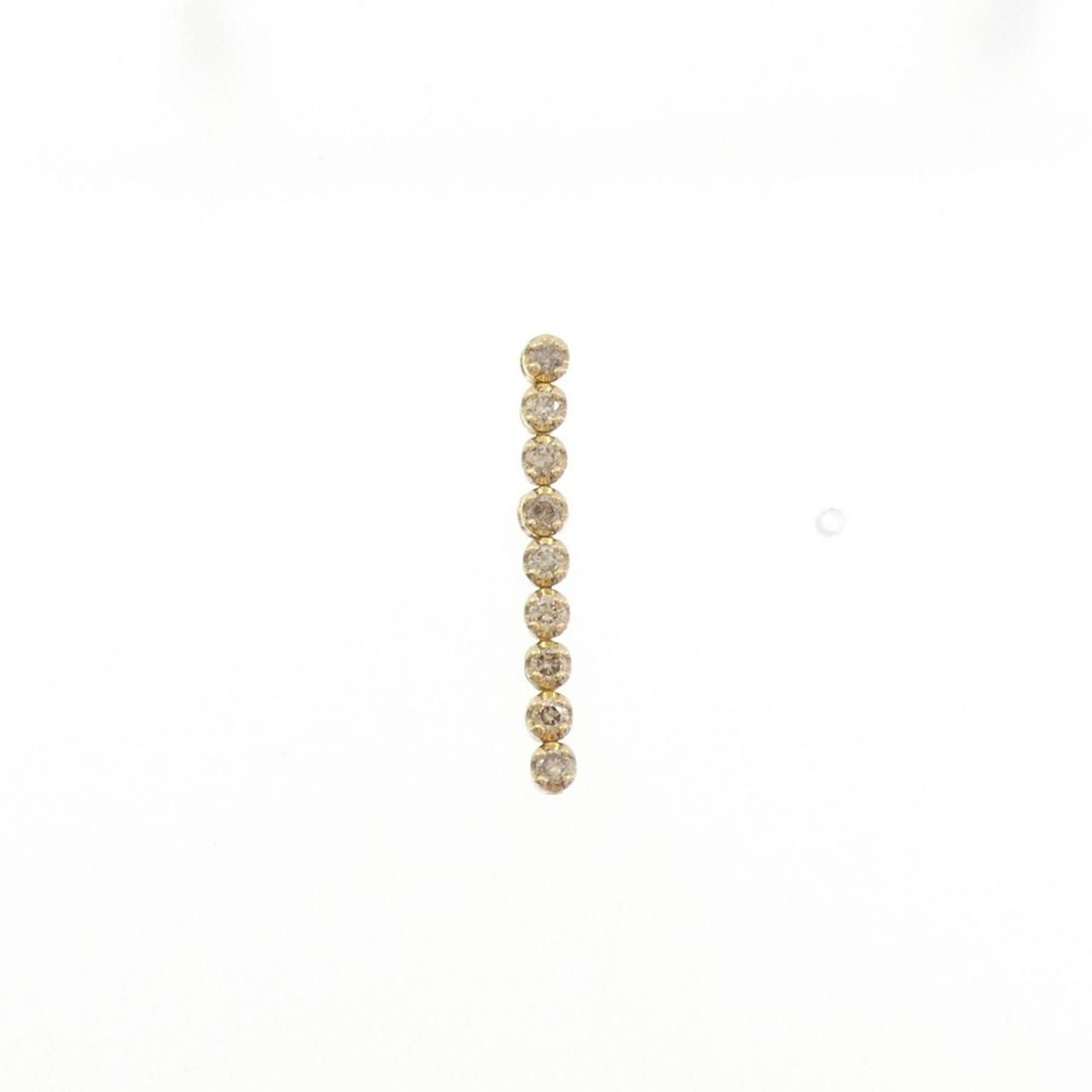 K 18 YG ダイヤモンド ピアス 0 17 CT 片耳
