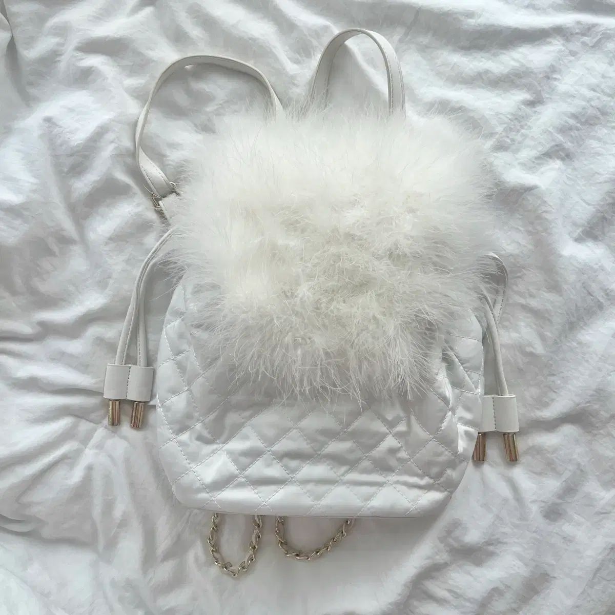 ラディ Rady ギャル 白 ファー バックパック ミニリュック