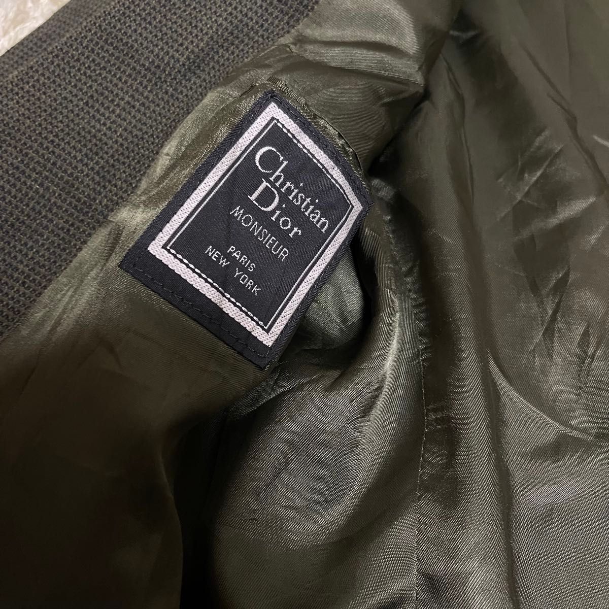 ☆Christian Dior クリスチャンディオール テーラードジャケット 深緑