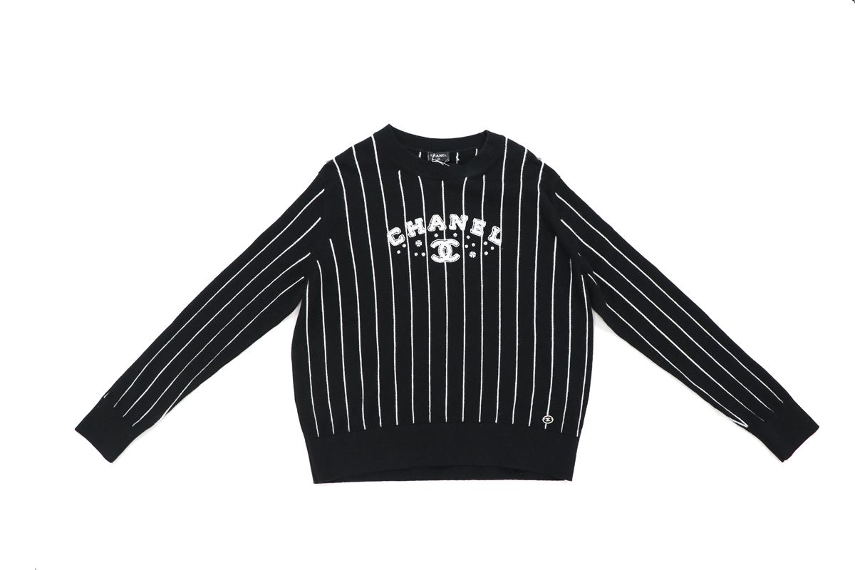 シャネル 23 P ストライプニットココマーク トップス レディース42 アパレル ファッション 5622320 11 KHT AKO ABC 17274
