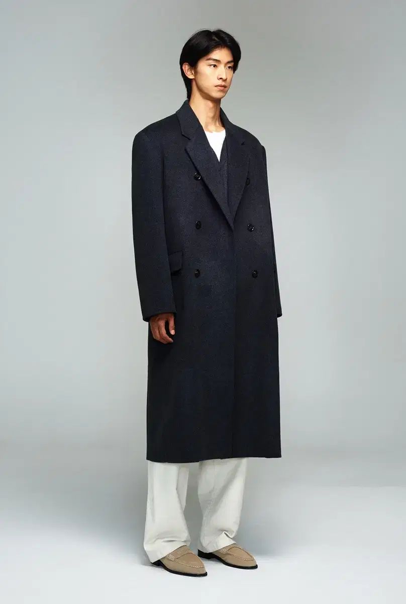 TIME HOMME | 10周年 カシミア ダブル ブレステッド ロング コート 105