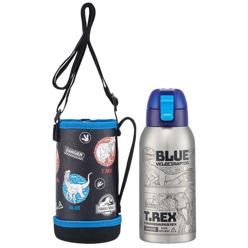 スケーター skater 水筒 600 ml ステンレス ジュラシック ワールド 子供用 カバー付き KSTCH 6-A